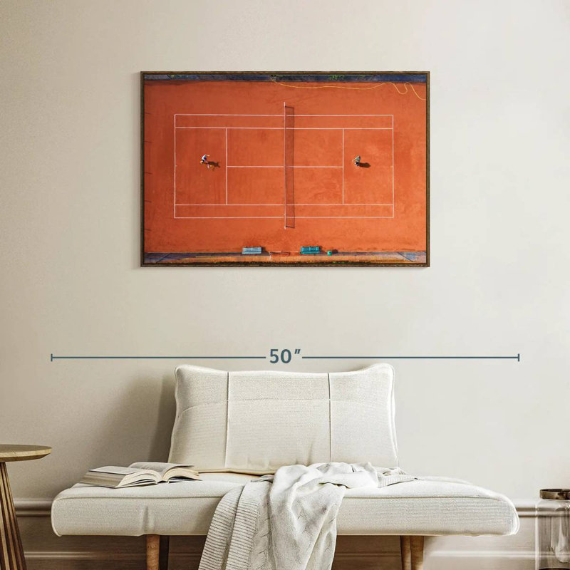 Court de tennis Wuppertal, 37 po x 25 po, Cadre flottant noyer