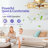 20" Low Profile Caged Flush Mount Ceiling Fan With Light And Remote Control, 6-Speed Reversible-1443050606