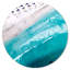 Beach Water Half Round Print by Oliver Gal
