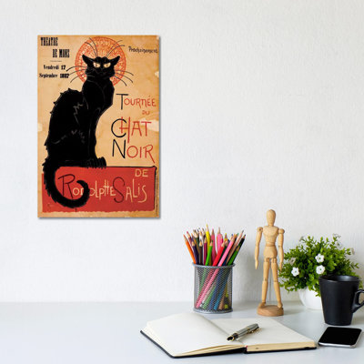 Tournee Du Chat Noir Advertising Vintage Poster - Floater Frame Print on Canvas