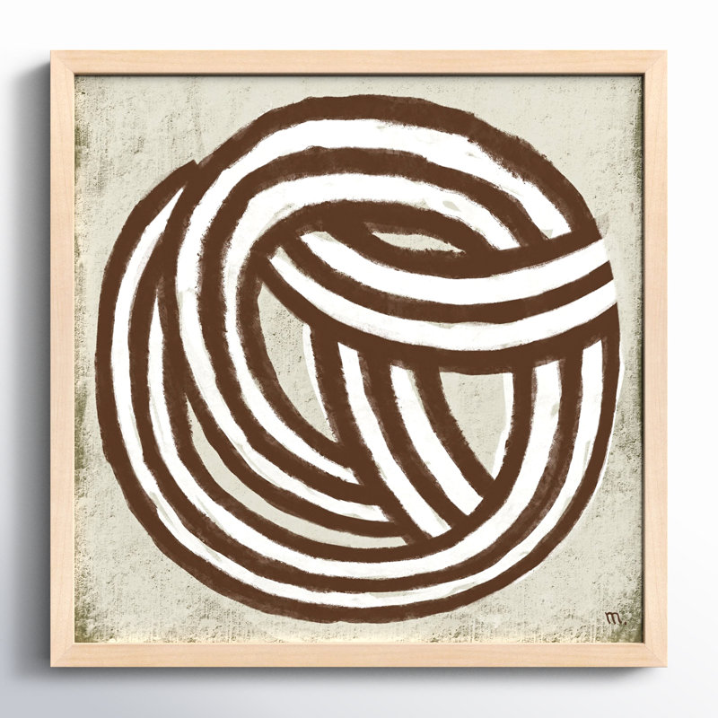 Knotting By Studiom - Framed Wall Art, Maple Framed, 16" H x 16" W x 1.25" D