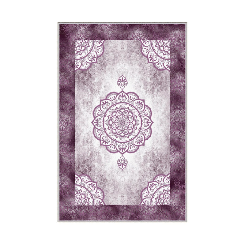 Premium Woven Carpet (23.6 x 39.4 inches), 100% Polyester, Antibacterial, Non-Slip PVC Underside | 8 mm Pile Height, 650 gr/m² | Machine Washable, 3D Digital Printing, Ideal for Home & Office Decor