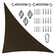 Colourtree Triangle Sun Shade Sail With Hardware Kit Pack