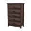 Commode en bois rétro avec 5 tiroirs, armoire de rangement pour chambre à coucher