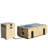 Vezira Rectangle Concrete Propane Smokeless Fire Pit Table with Lid