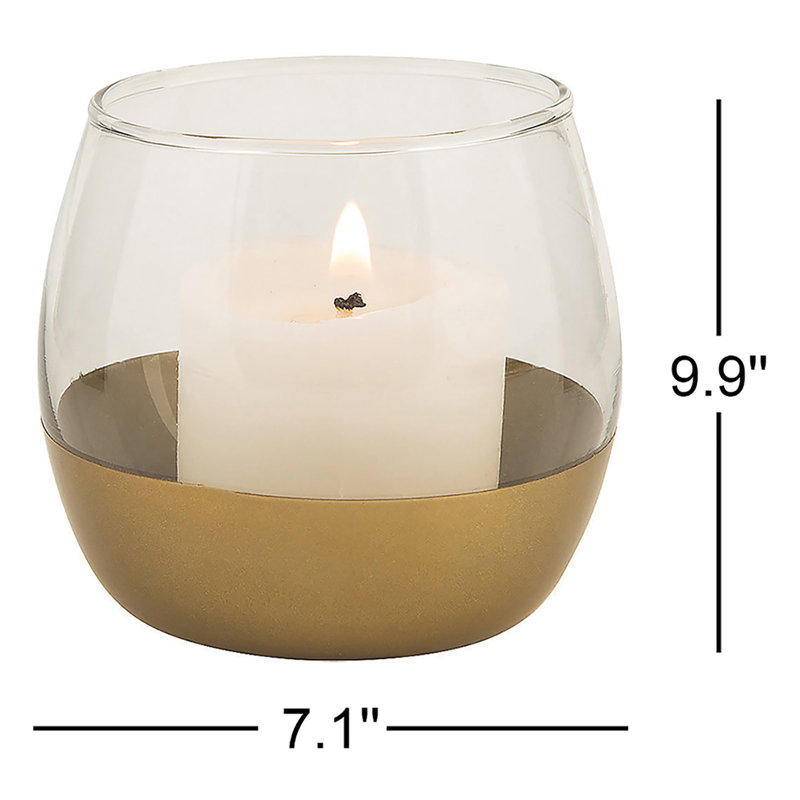 9.9'' H Glass Tabletop Votive Holder