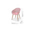 Chaises de salle à manger d'extérieur FSC en bois et résine rose-476450133