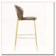 Tabouret de bar rembourré à structure métallique