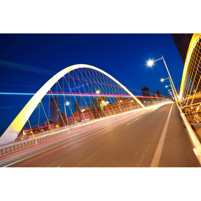 Widgee Arc Bridge Girder Highway - Wrapped Canvas Print, 20cm H x 30cm W x 3.8cm D
