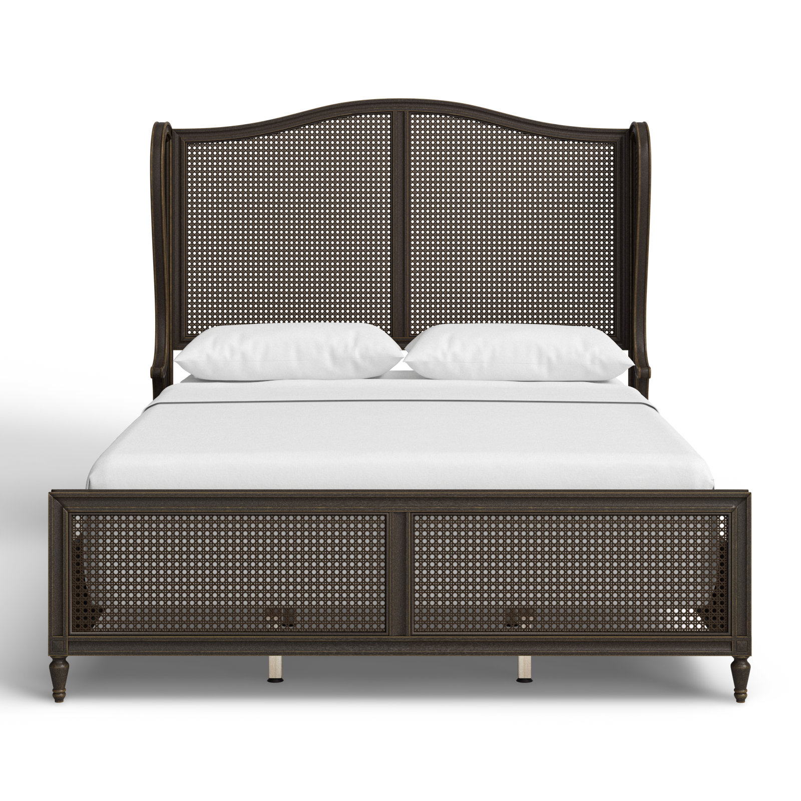 Gia Wingback Bed, Queen, Oiled Bronze