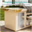 Armoire de cuisine en acier inoxydable avec 3 tiroirs et porte-essuie-tout, l 17 po x H 30 po x P 21 po, organisateur de rangement durable pour le comptoir ou sous l'armoire