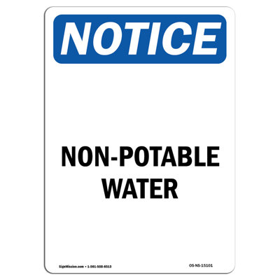 Non Potable Water Sign