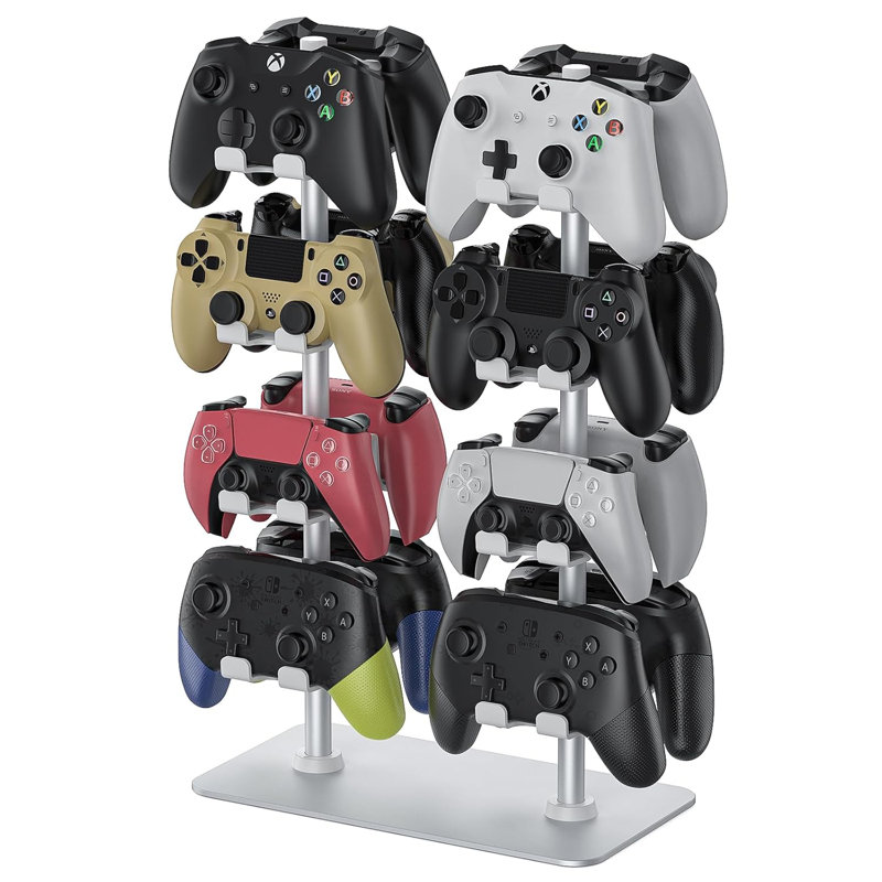 Support de contrôleur pour contrôleur de jeu, support de contrôleur de jeu vidéo, support pour casque de bureau, cadeaux de jeu, accessoires de salle de jeu Organisateur maximum