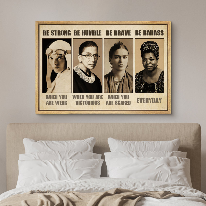 "Motivation classique" avec motifs féminins forts, reproduction d'art sur toile, Naturel, H 16 po x l 24 po x P 1,5 po