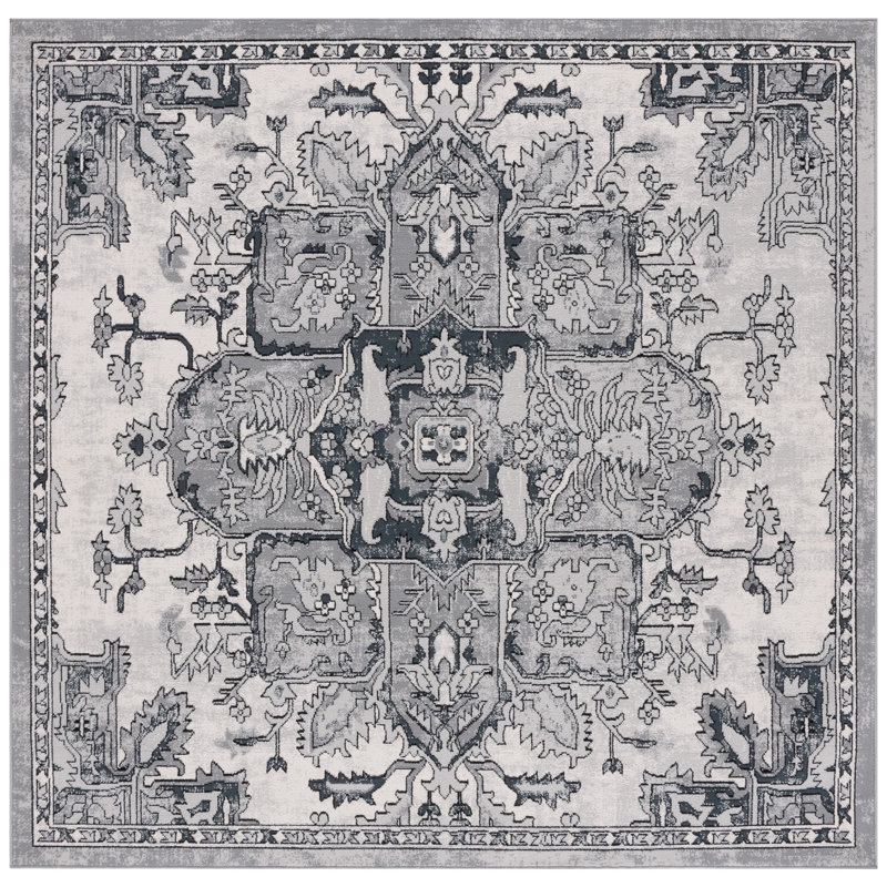Odyssey Performance Oriental Rug, Square 6'7"