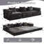 Canapé-lit à plancher convertible à compression avec cadre de forme fixe, modulaire désossé, aucun assemblage requis, idéal pour les pièces polyvalentes-866090261