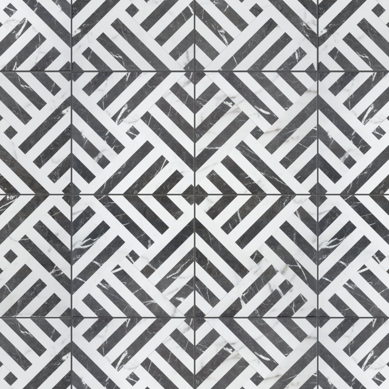 Gatzby 18" x 18" Porcelain Patterned Wall & Floor Tile