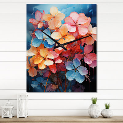 Horloge murale surdimensionnée Hoytsville - Plumeria