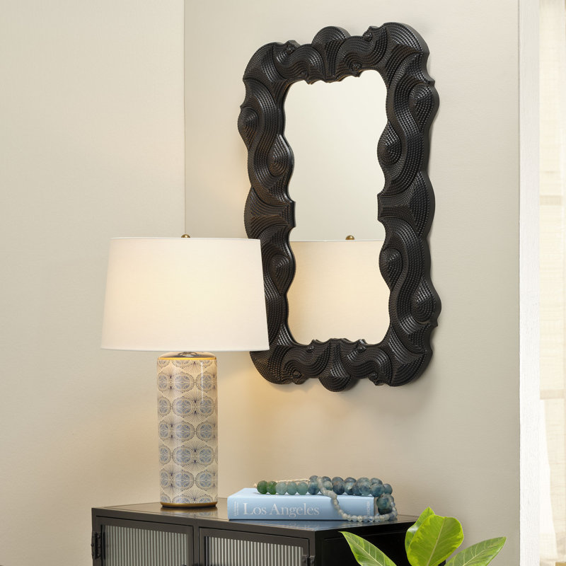 Orbital Ceramic Table Lamp with Linen Shade
