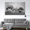 Oryx Antelope Fight, reproduction d'art sur toile, art de la faune africain monochrome, toile tendue 1P