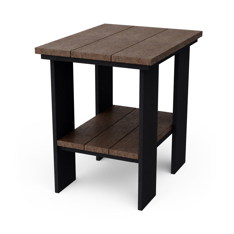 Contemporary Side Table, Tudor Brown/Black