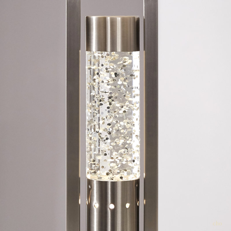 Lampe de table de conception moderne 1pc, lampe de table décorative décorative scintillante, lumière de danse de l'eau, veilleuse satinée