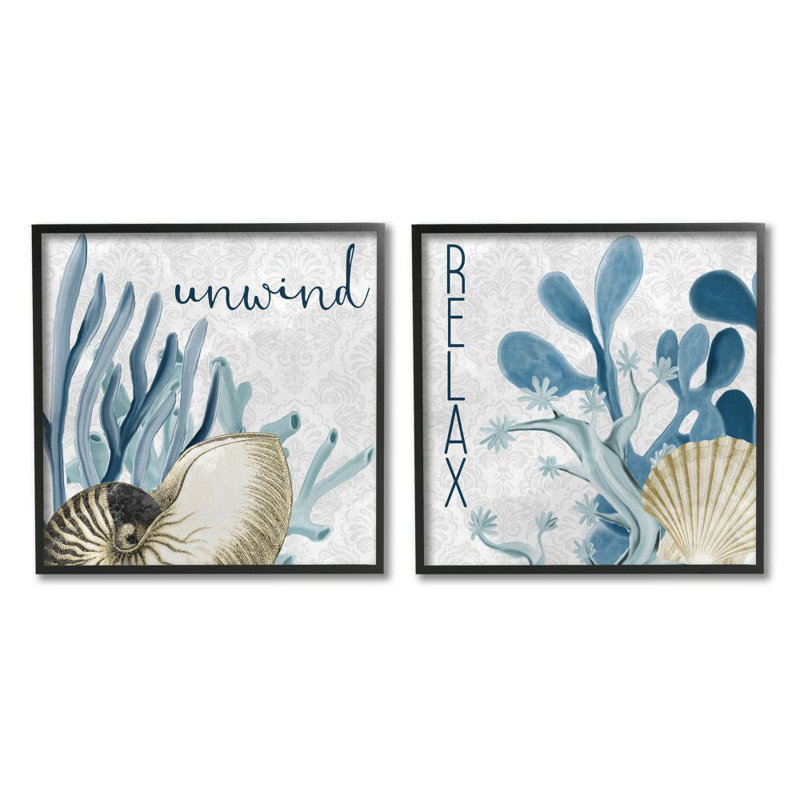 Relax and Relax, Giclée encadrée noir minuit, H 12 po x l 12 po x P 1,5 po