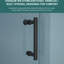 Porte de douche simple, verre trempé de 8 mm, cadre noir mat en acier inoxydable 304, design luxueux, pour porte de salle de bain spa avec base renforcée, secouant-124250142