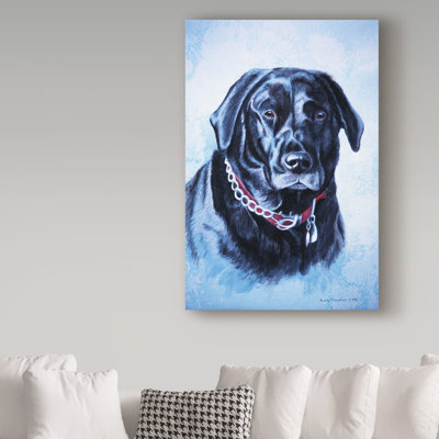 Armstrong 'Black Lab' Print on Wrapped Canvas