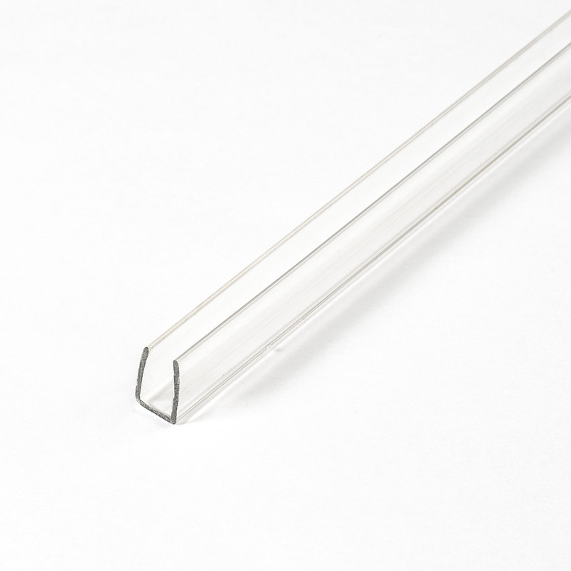 Rail de moulage en plastique transparent de 0,53 po d'épaisseur x 0,25 po de largeur x 48 po de longueur