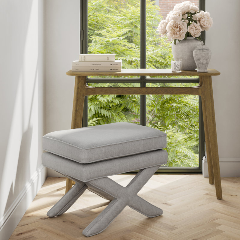 Manufactured Wood Accent Stool, Light Grey