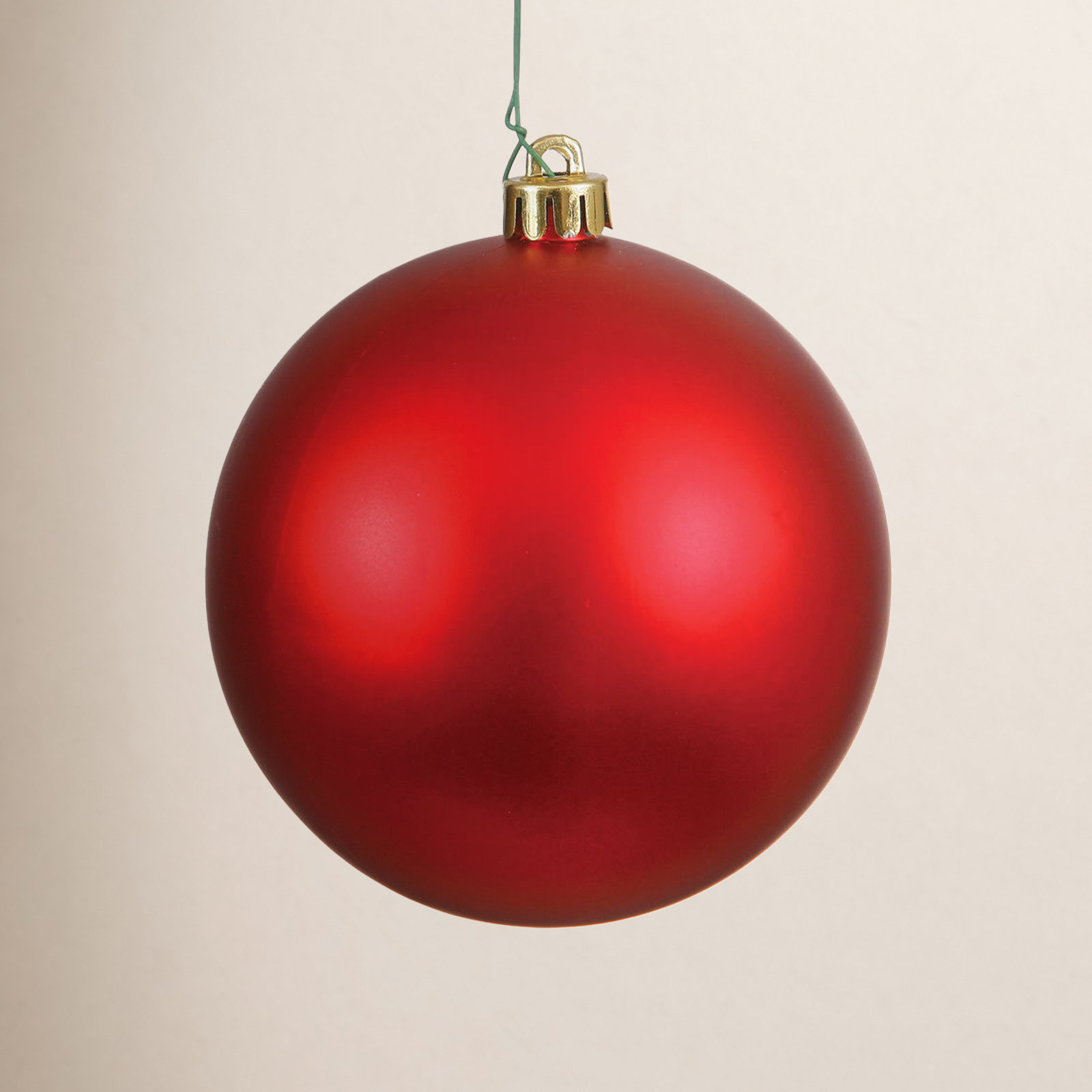 The Holiday Aisle® 4" Shatterproof Bauble, Red 