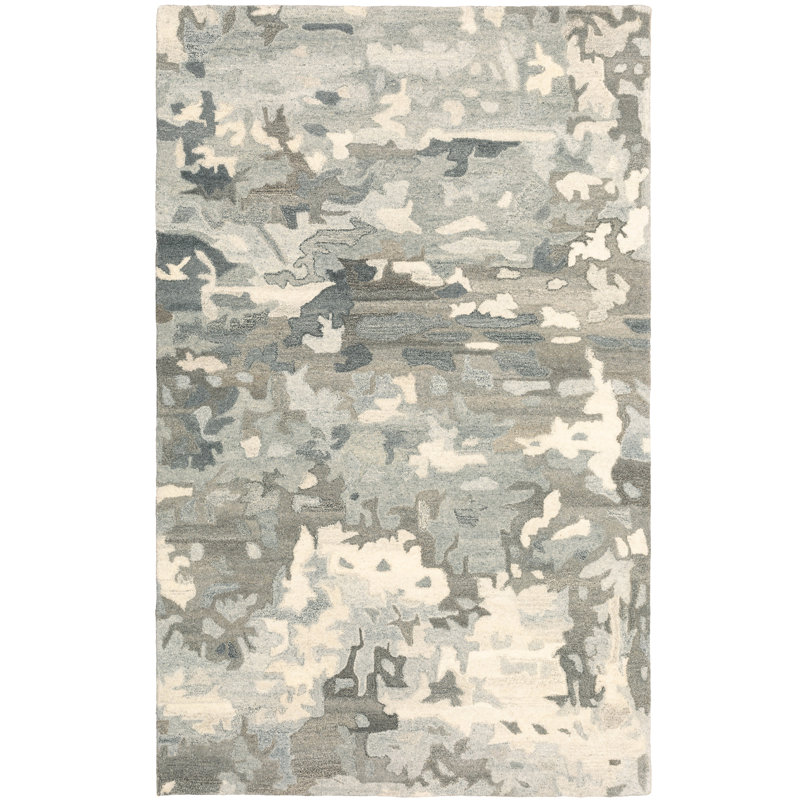 Leticia Wool Abstract Indoor Rug, Rectangle 3'6" x 5'6"