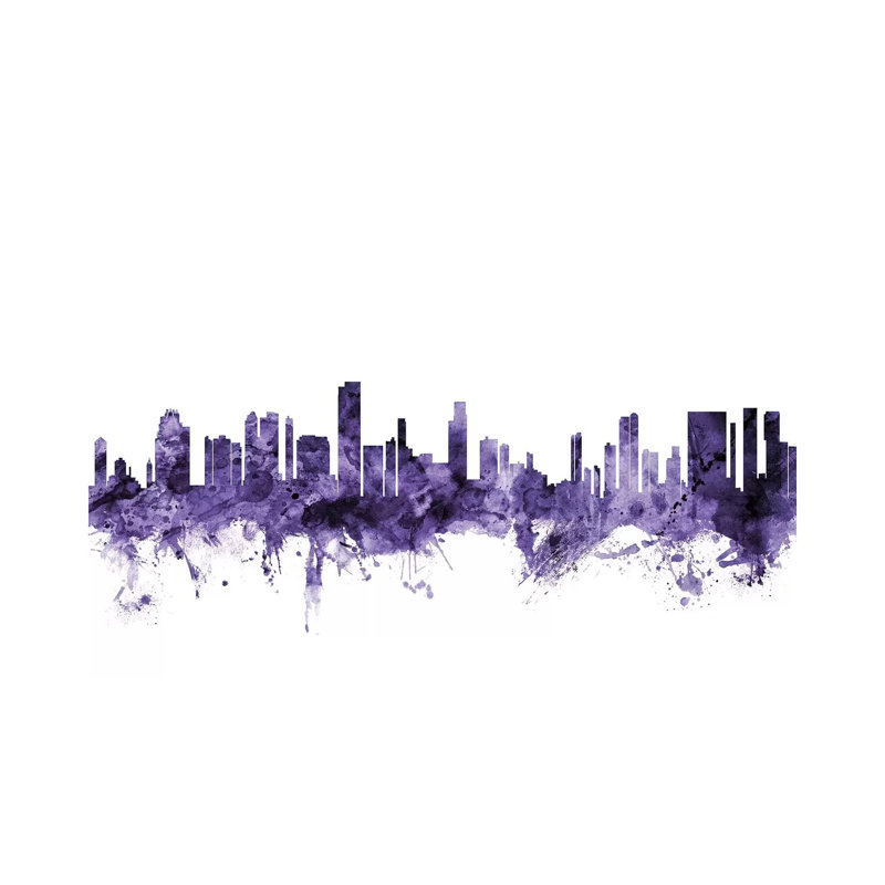 Honolulu, Hawaii Skyline by Michael Tompsett - 1 Piece Wrapped Canvas Wall Art, 101.6 cm H x 66.04 cm W x 3.175 cm D