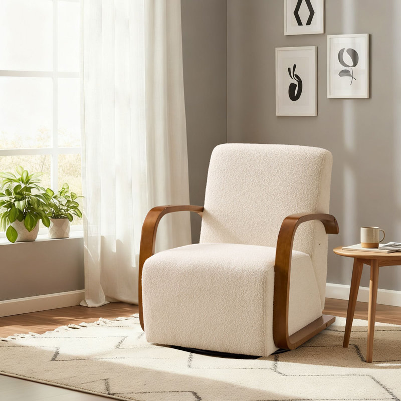 Fauteuil d'appoint rembourré Comfy, Beige
