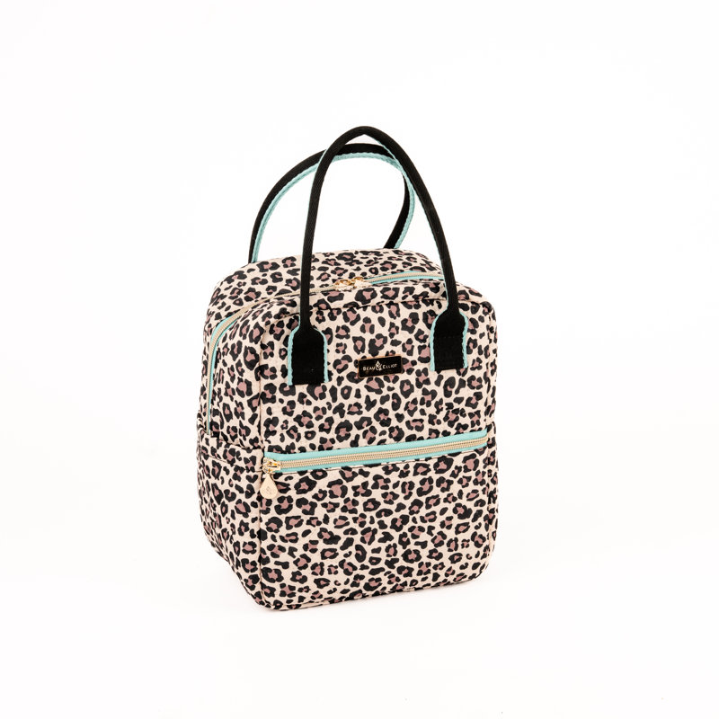 Oxford Quilted Leopard Upright Lunch Bag 
