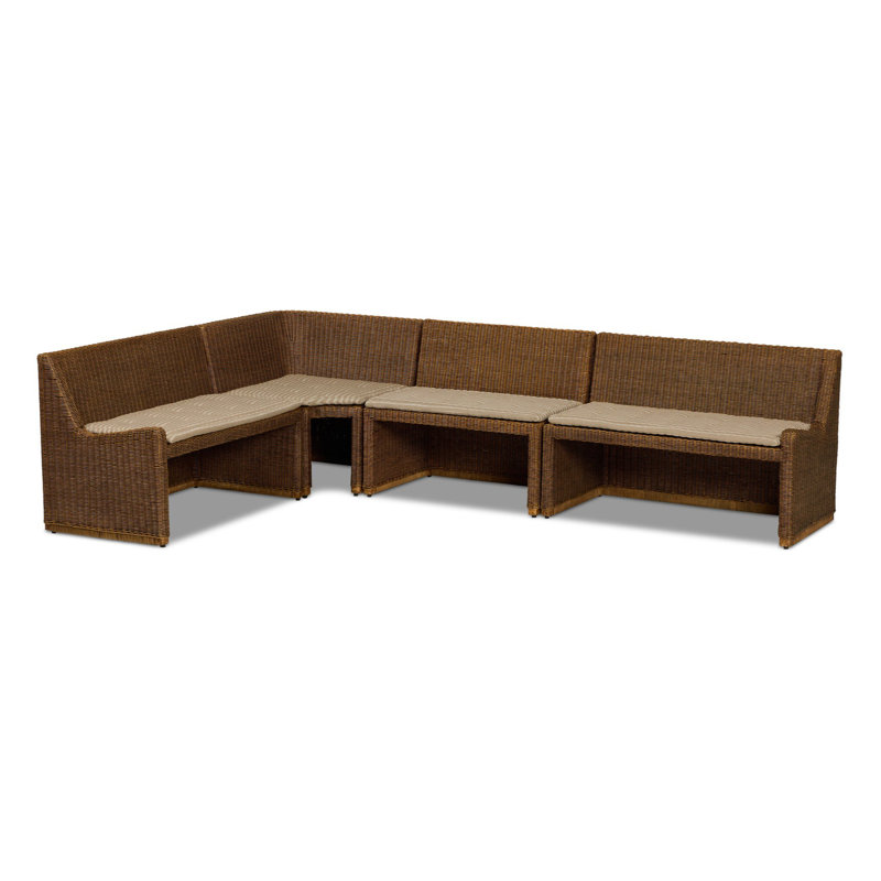 Senna Dining Banquette L Shape 144"-Left, 32.5" H x 121.75" W x 83.25" D