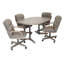 Ensemble de salle à manger extensible à 5 piédestaux 5 pièces-1975485929-1975485935