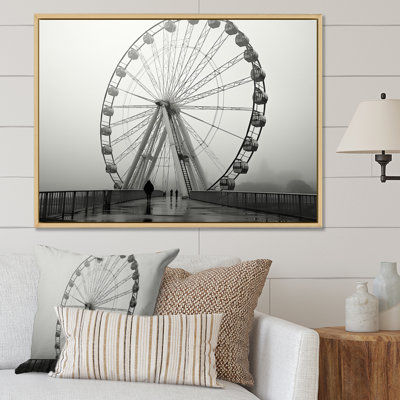 Grey Ferris Wheel Dizzying Heights - Amusement Parks Wall Art