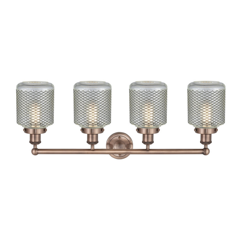 Éclairage de salle de bain à intensité variable 4 lumières Dore, Cuivre antique