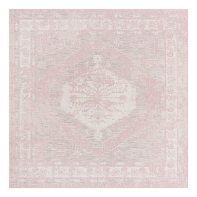 Tapis d'intérieur / extérieur rose Susan