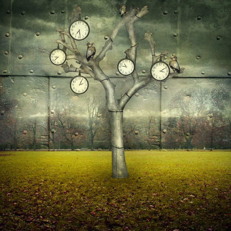 Time Mechanical World - Wrapped Canvas Print, 76cm H x 76cm W x 3.8cm D