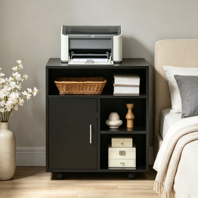 65.5cm H x 60cm W Printer Stand, Black