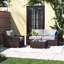 4 conversation extérieure avec aluminium antirouille, housses de coussin amovibles et dossiers légèrement inclinés, idéale pour les espaces de jardin Structure brune, coussins, aucun assemblage requis, utilisation appropriée toute l'année