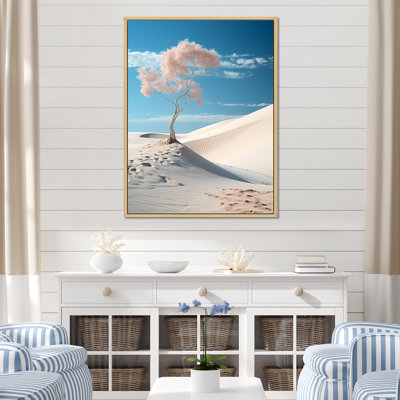 Arbre sur une dune blanche sur toile