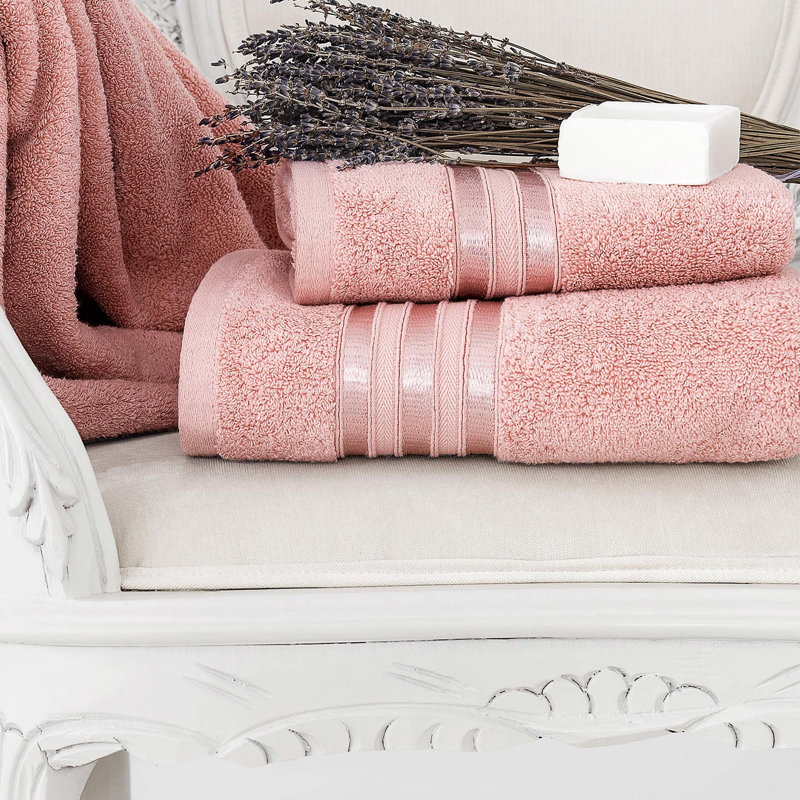 Arcadia Hand Towel, Light Pink