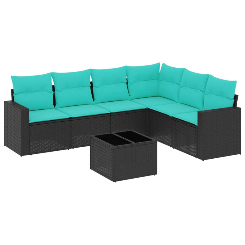 Ensemble de canapé de patio 7 pièces avec coussins