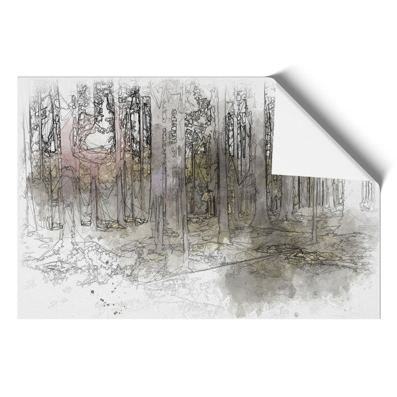 Sunlight Forest Sketch - Frameless Print, 59cm H x 84cm W x 0.1cm D
