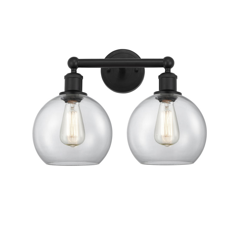 Ellington 2 - Light Dimmable Vanity Light, Clear, Matte Black