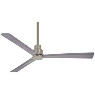 52" Simple 3 - Blade Outdoor Standard Ceiling Fan with Remote Control